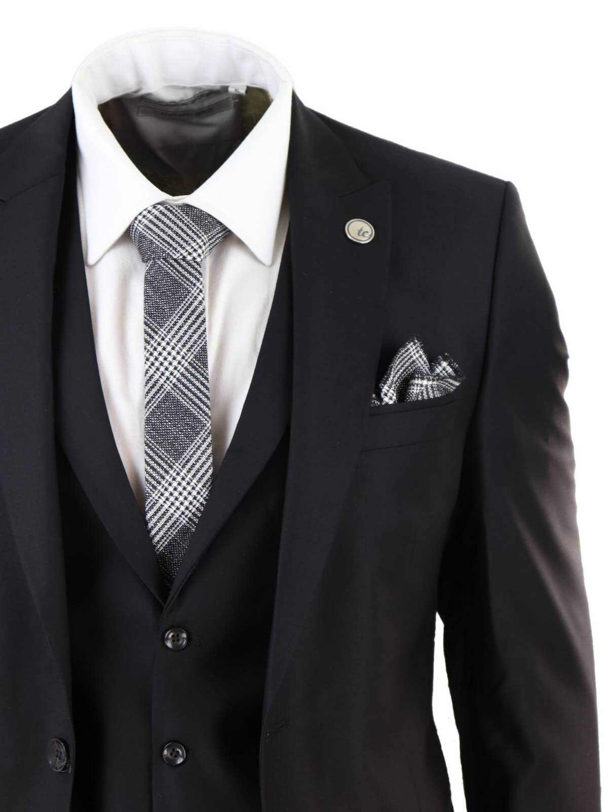 Mens Classic Black 3 Piece Suit