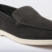 Men's Suede Black Slip On Comfort Fit Loafers