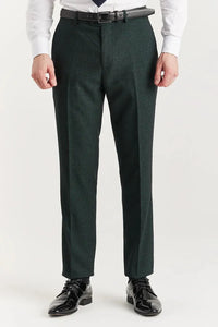 Regent - Men's Green 3 Piece Prince Of Wales Checked Suit