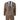 Men's 3 Piece Suit Wool Tweed Herringbone Tan Brown Blue Check 1920s Gatsby
