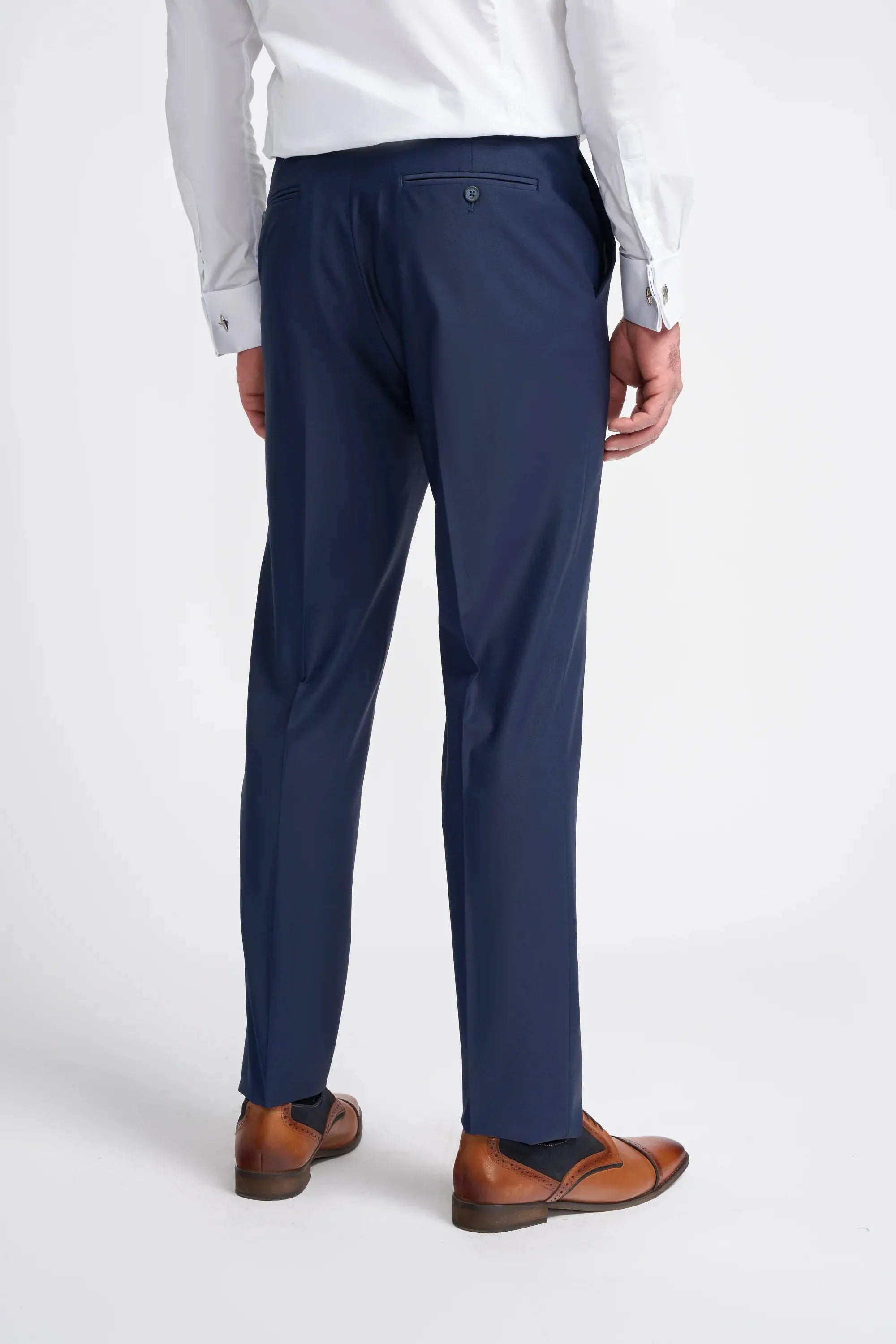 Bond - Men's Navy 3 Piece Tailored Fit Suit