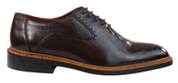 Mens Brogue Oxford Shoes Tan Black Laced Leather Goodyear Welted