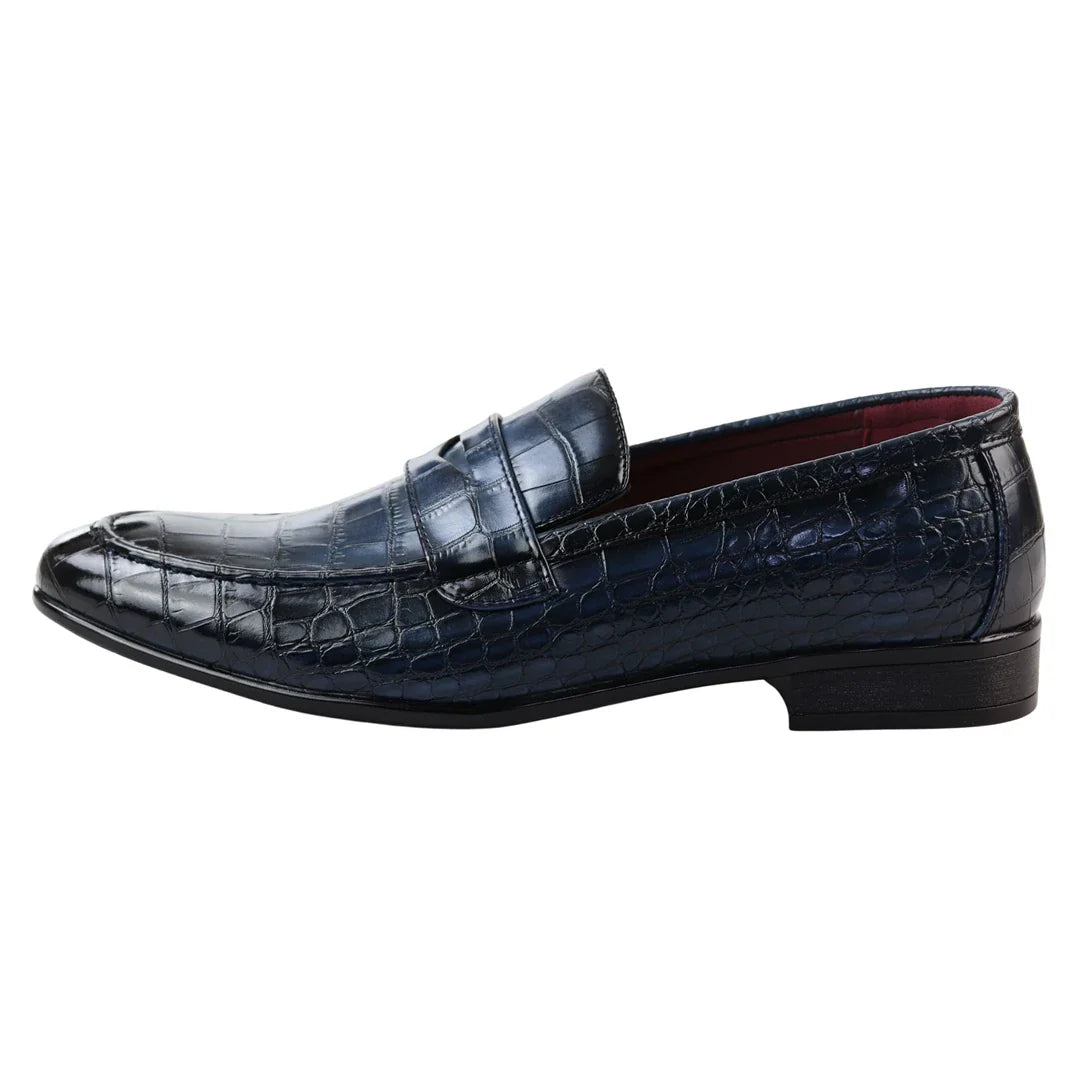Men's Slip On Formal Navy Loafers