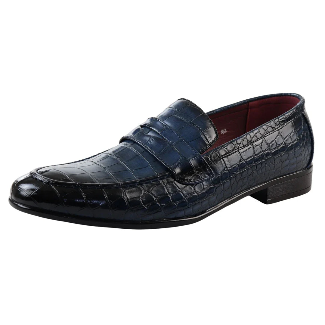 Men's Slip On Formal Navy Loafers