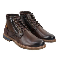 Men's Lace Up Brown Ankle Boots