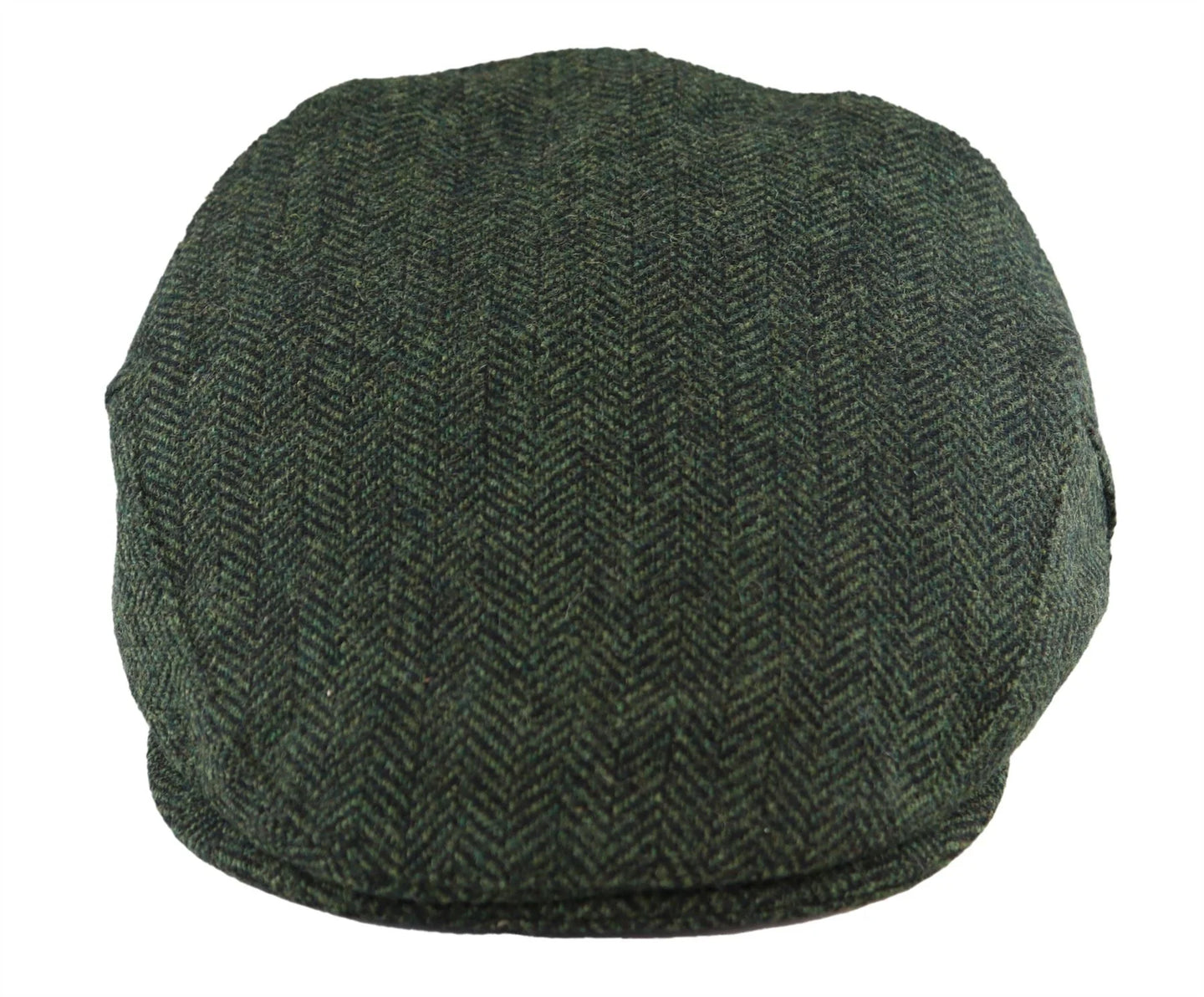 Men's Flat Cap Wool Herringbone Olive Tweed Classic 1920s Unisex Del Boy