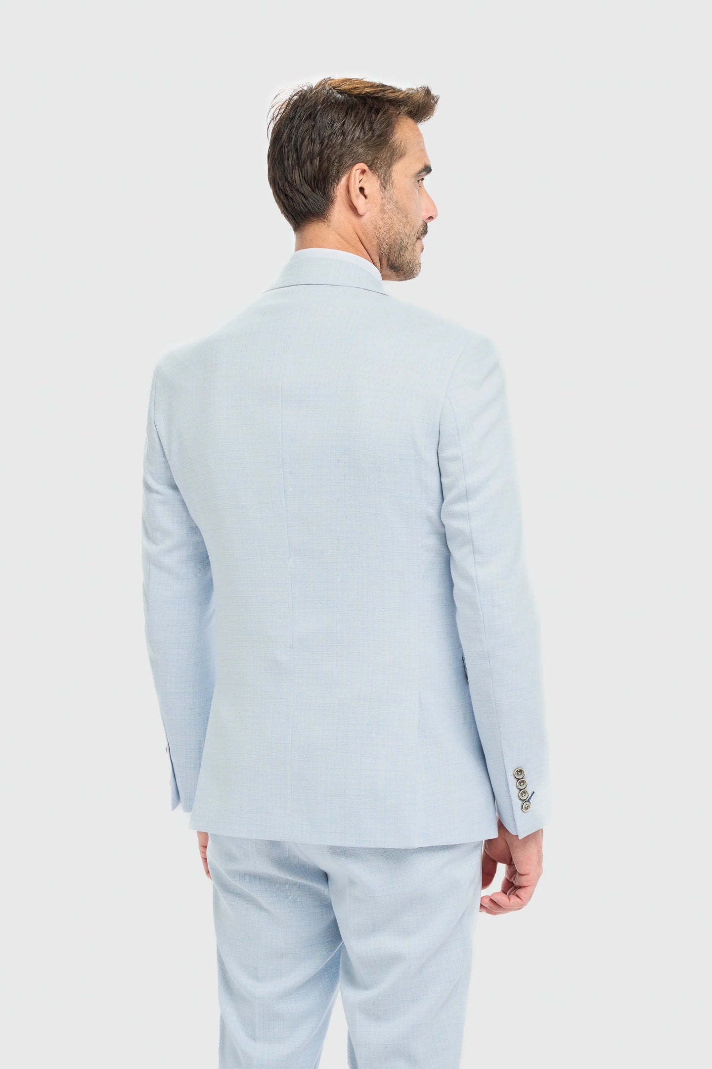 Tropez - Men's 3 Piece Sky Blue Tailored Fit Suit