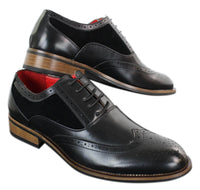Mens Black Brogue Shoes