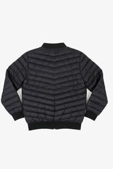 Pánská černá prošívaná lehká bomber bunda na zip s prošíváním