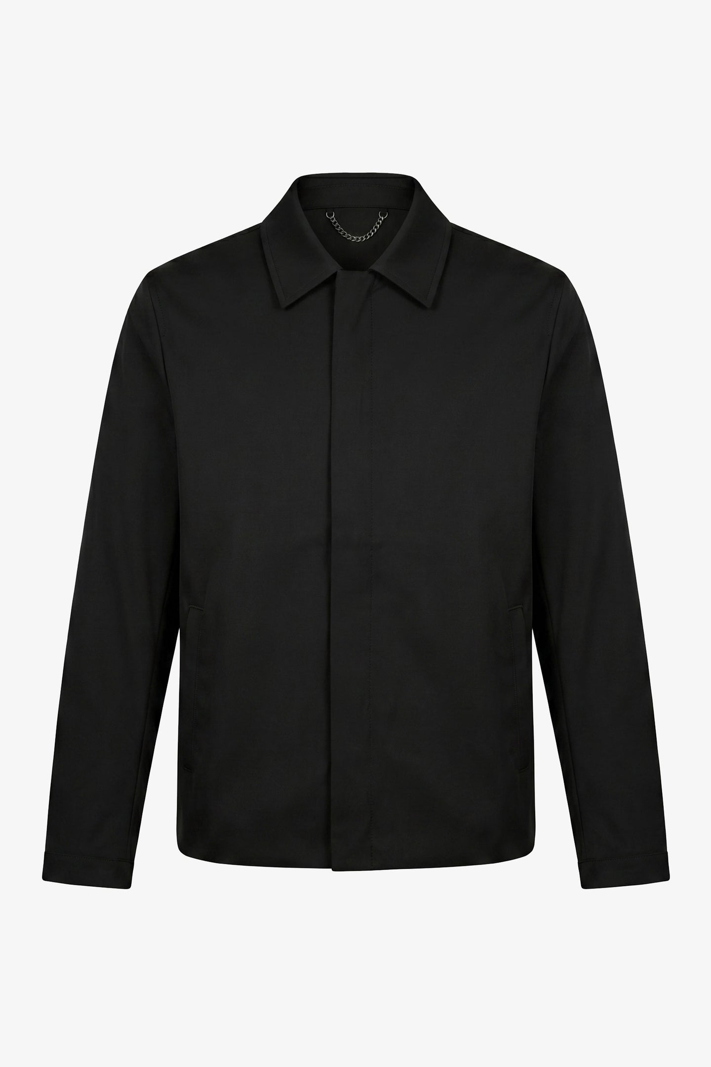 Pánská černá nepromokavá bunda Harrington s límečkem