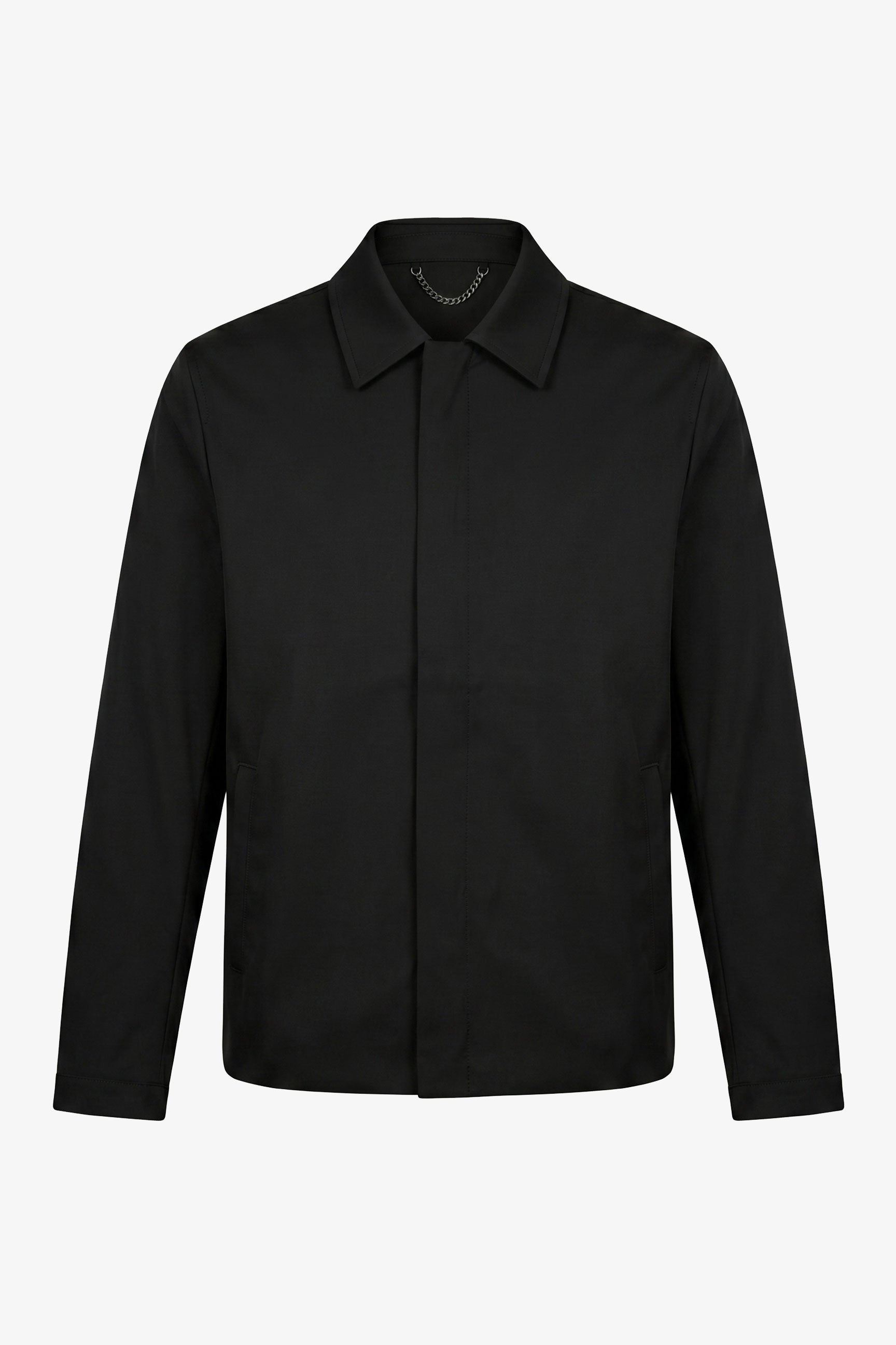 Pánská černá nepromokavá bunda Harrington s límečkem