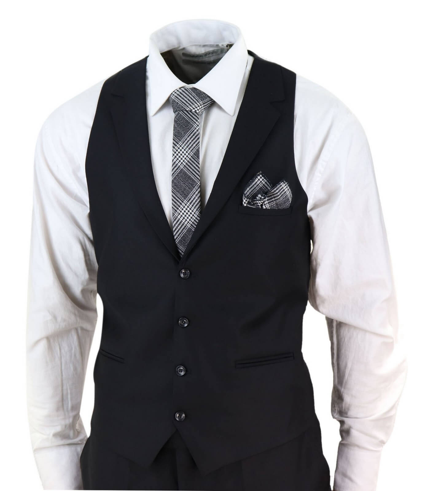 Mens Classic Black 3 Piece Suit