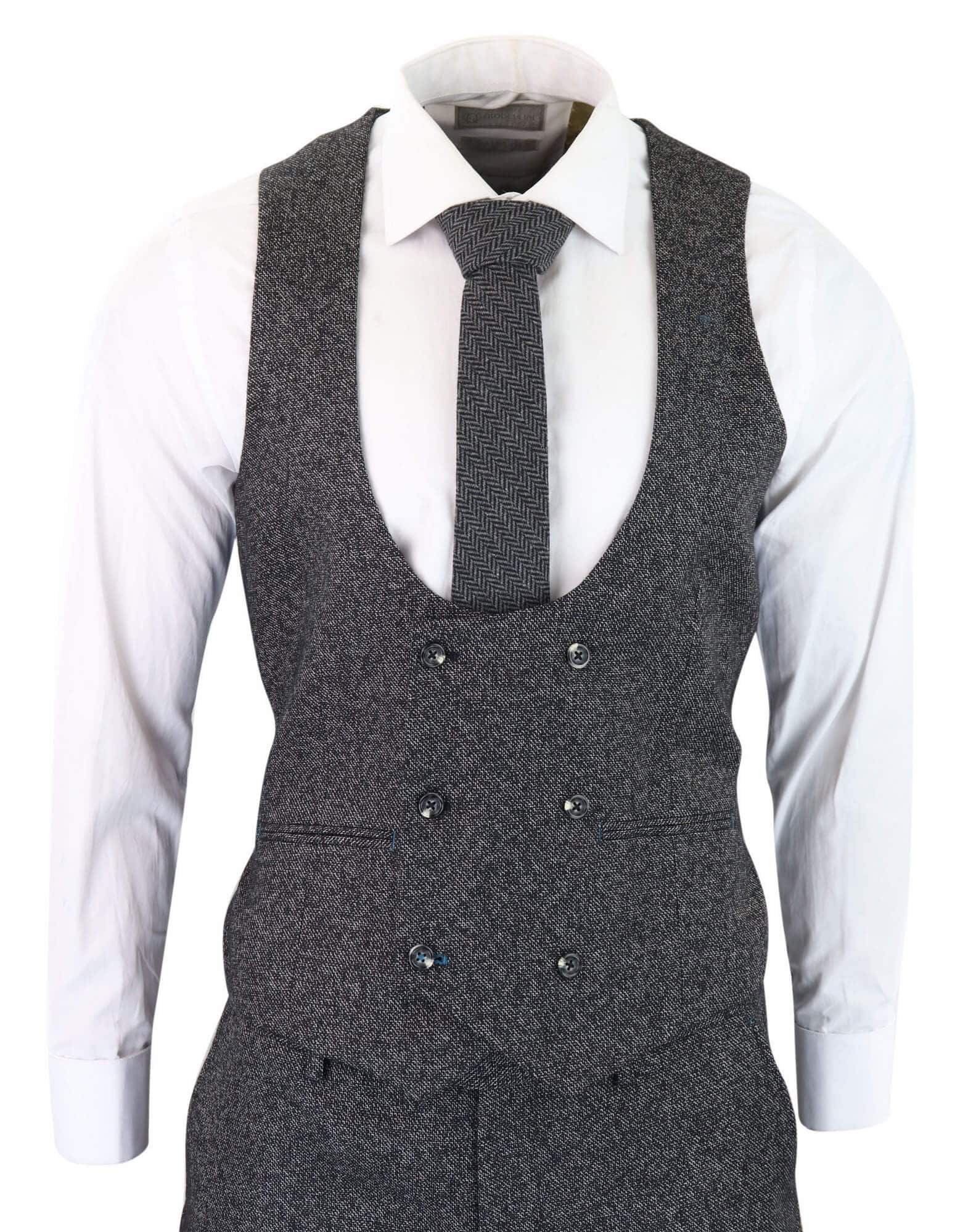 Men's Charcoal-Grey 3 Piece Suit