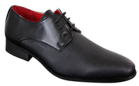Men's Black Laced Faux Leather Shoes