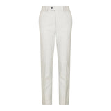 Boys 3 Piece Cream Tweed Wedding Party Check Suit Tailored Fit Smart Formal