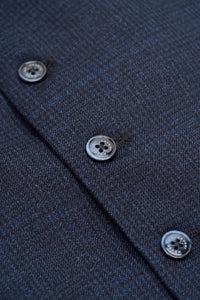 Caridi - Pánská tvídová vesta v tmavě modré barvě