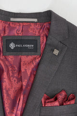 Pánský tmavě šedý uhlově šedý třídílný oblek s klasickým stehem, svatební, letní, maturitní, klasický