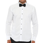 Men's Wing Collar Shirt Tuxedo White Double Cuff Dinner Classic