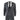 IM1 Men's Classic Charcoal Plain Tailored Fit 3-Piece Suit