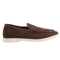 Men's Suede Brown Slip On Comfort Fit Loafers