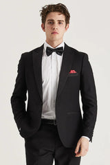 Harry - Černý dvouřadý smokingový blazer pro muže