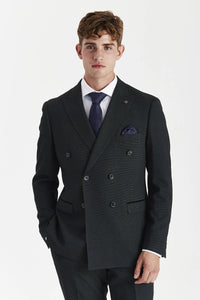 Regent - Pánský zelený dvoudílný oblek s dvojitým zapínáním