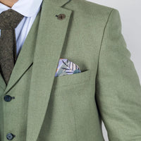 TP-22 Men's Sage 3-Piece Linen Summer Wedding Suit