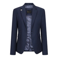 TPW-14 - Dámský třídílný jednobarevný oblek v tmavě modré barvě