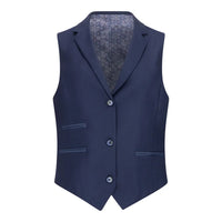 TPW-14 - Dámský třídílný jednobarevný oblek v tmavě modré barvě