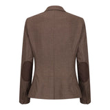 TPW50 - Dámský hnědý třídílný kostkovaný oblek s motivem prince z Walesu