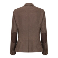 TPW50 - Dámský hnědý třídílný kostkovaný oblek s motivem prince z Walesu