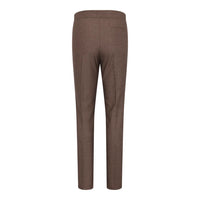 TPW50 - Dámský hnědý třídílný kostkovaný oblek s motivem prince z Walesu