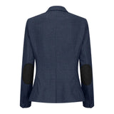 TPW52 - Dámský tmavě modrý třídílný kostkovaný oblek s motivem prince z Walesu