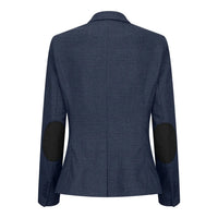 TPW52 - Dámský tmavě modrý třídílný kostkovaný oblek s motivem prince z Walesu