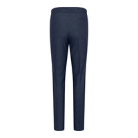 TPW52 - Dámský tmavě modrý třídílný kostkovaný oblek s motivem prince z Walesu