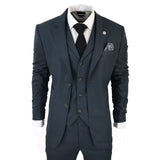 AK-07 Men's 3-Piece Olive Green Check Suit
