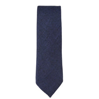 Men's Tweed Blue Herringbone Tie & Pocket Square Set