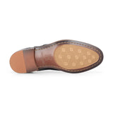 Albert - Pánské černé kožené tvídové boty brogue s detaily