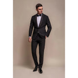 Aspen - Men's Plain Black Tuxedo Blazer