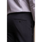 Aspen - Men's Plain Navy Classic Trousers