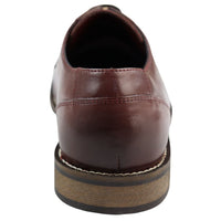 Mens Real Full Leather Black Welted Derby Shoes Smart Casual Burgundy Wine Classic Vintage