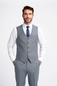 Bond - Men's Grey 3 Piece Tailored Fit Suit