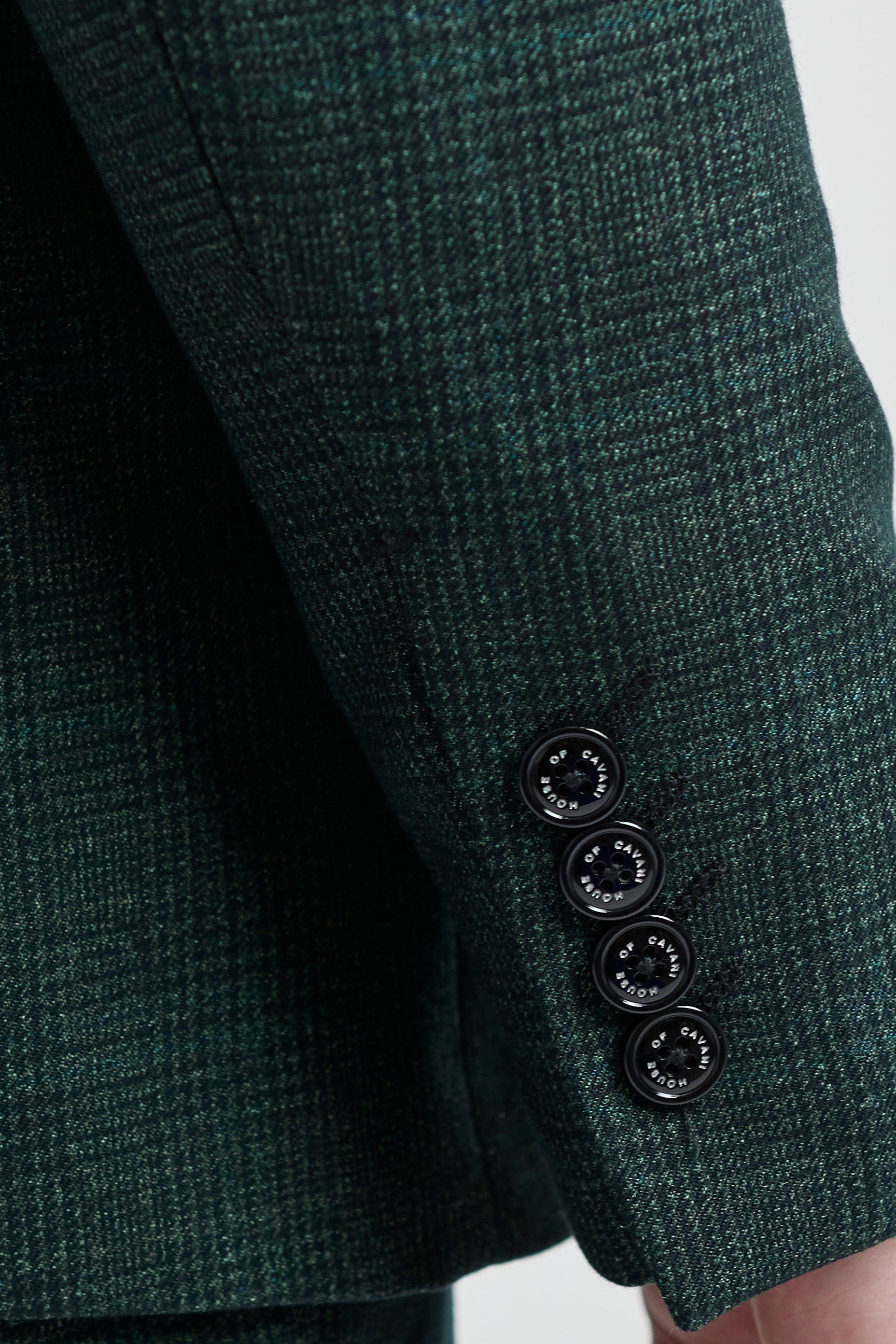 Pánský třídílný kostkovaný tvídový oblek olivově zelený padnoucí střih, svatební Peaky Classic