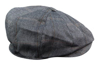Men's 8 Panel Peaky BlindersTweed Flat Cap - Cavani Connall