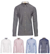 Cavani CV-65 - Men's Cotton Stretch Smart Shirt - Black/Blue/Navy/Pink/White