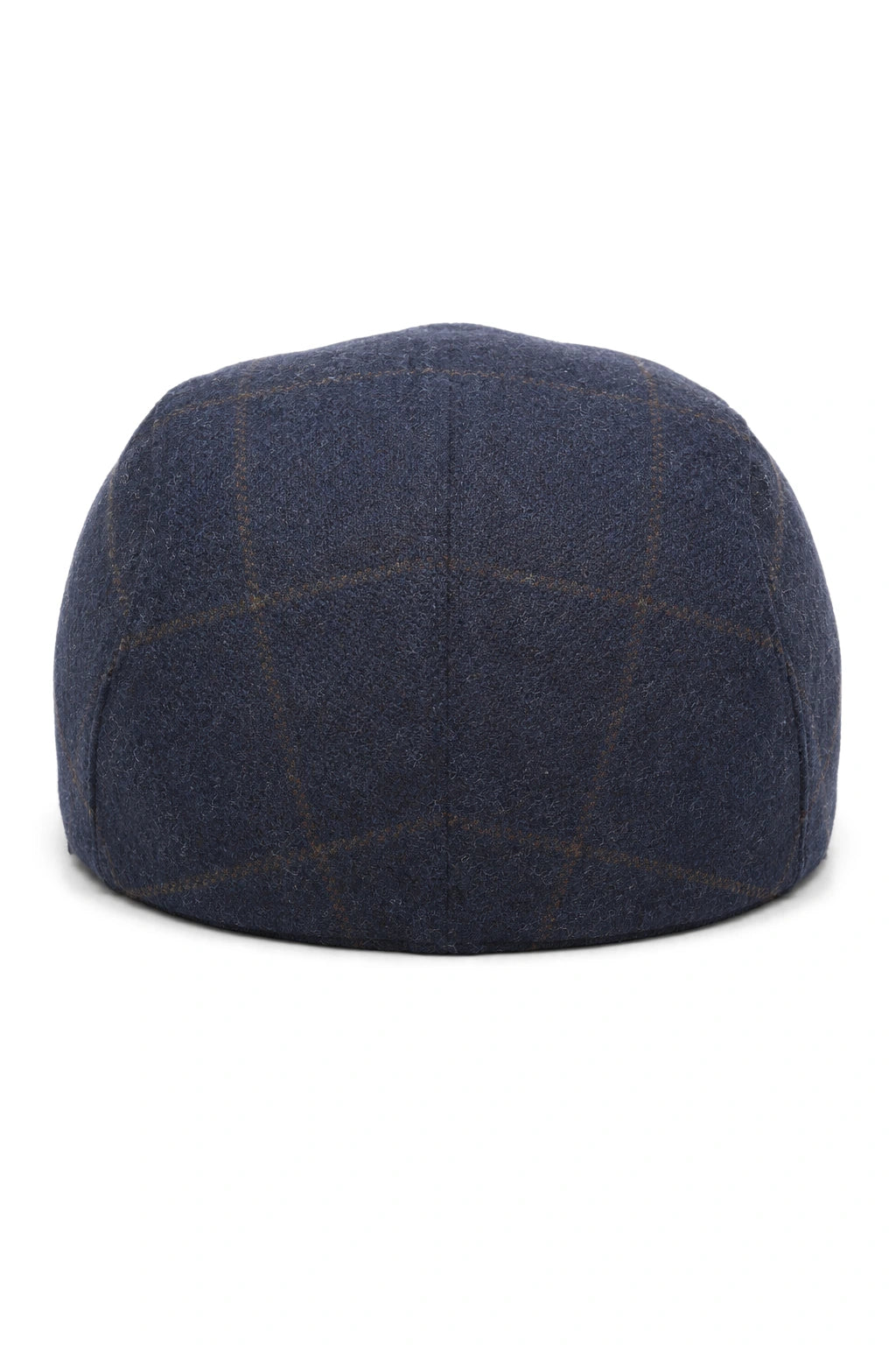 Cavani Kempson Flat Cap - Pánský tvídový vlněný kostkovaný klobouk Grandad Hat Vintage - Olivově zelený/Tmavě modrý