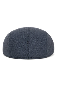 Klobouk Cavani Martez - Pánský dědečkový klobouk, tmavě modrá, plochá čepice, rybí kost, vintage retro, Del Boy, klasický Gatsby, Peaky Blinders