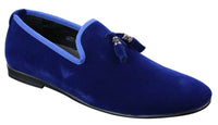 Elong dd0019 - Mens Velvet Slip On Suede Tassle Driving Shoes Loafers Smart Casual Wine Navy