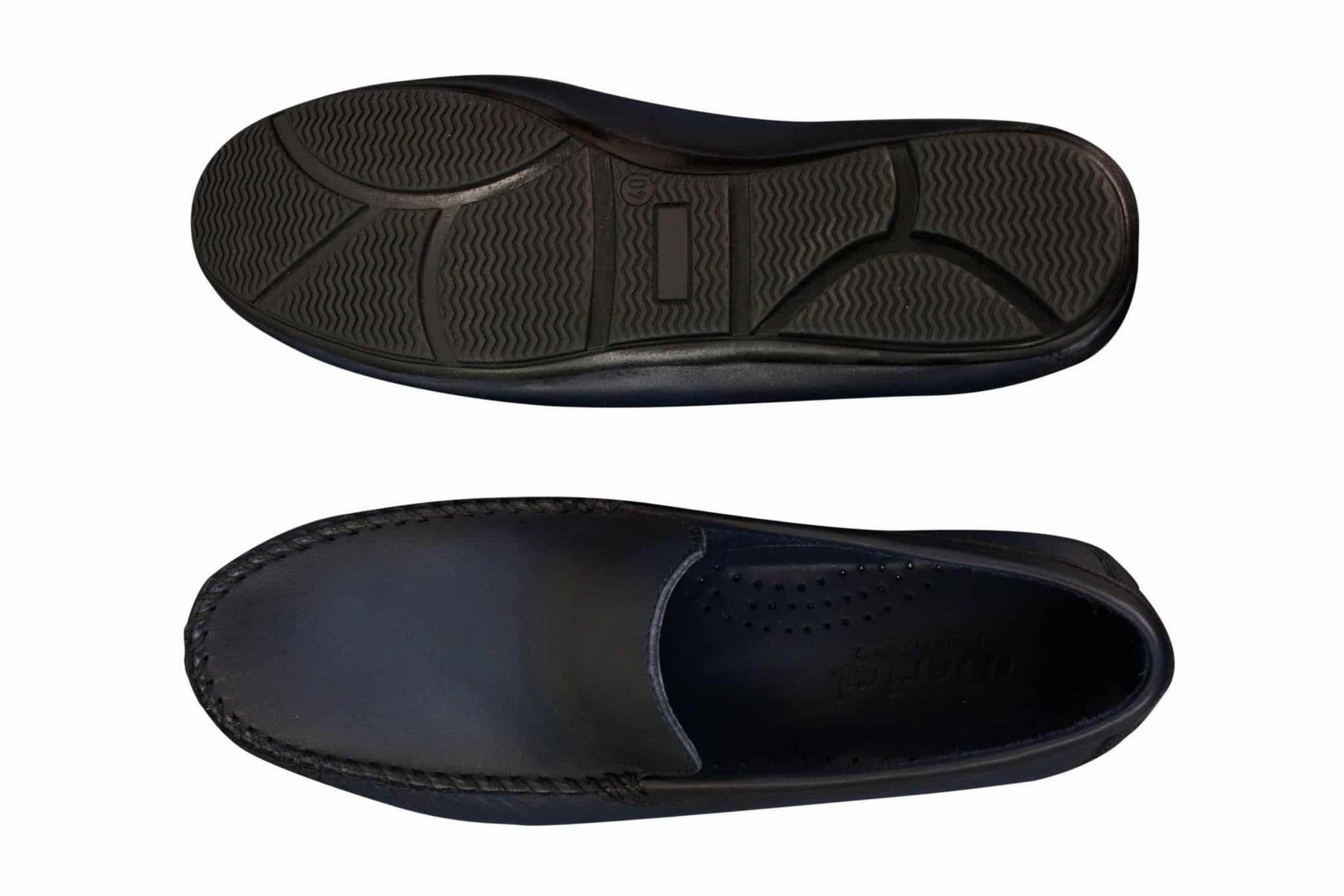 Mens Real Leather Designer Slip On Loafers Smart Casual Shoes Vintage Retro