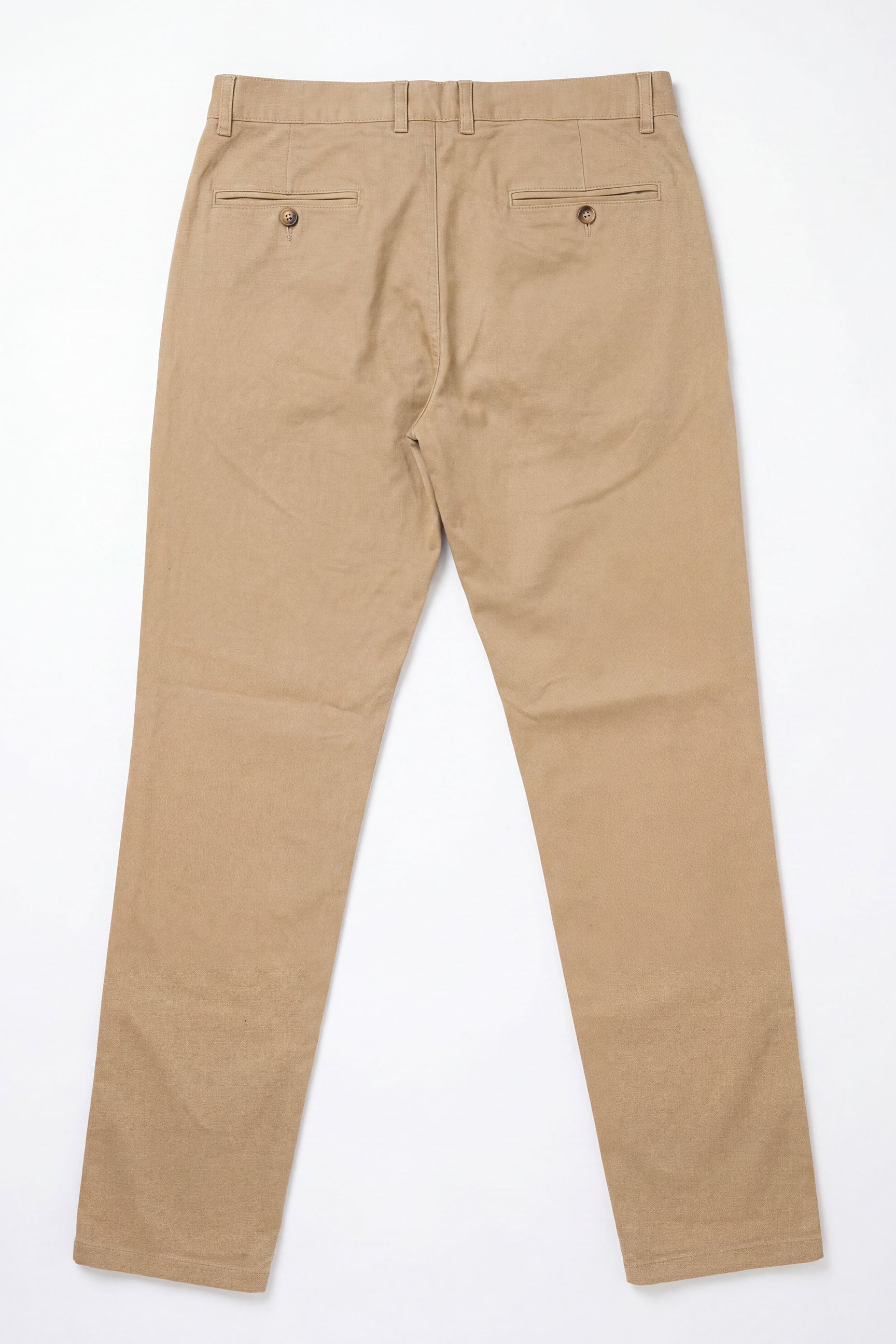 Pánské khaki chino kalhoty z letního materiálu Tencel z lněné směsi